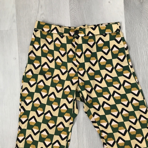 ZARA PALOZZO ALL OVER PRINT SATIN BOOTCUT GEO PANT SMALL - Picture 9 of 10